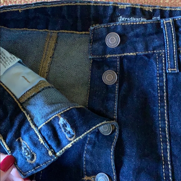 Stradivarius Button Down Jean Skirt - Picture 3 of 7